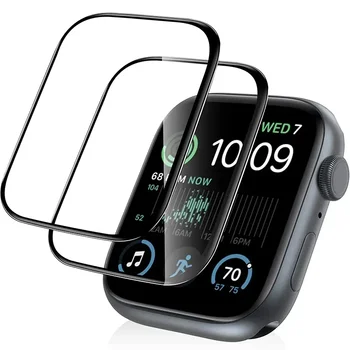 Celotno Ukrivljen Zaslon Patron Za Apple Watch Ultra 2 49 MM Ne Zaščitna Stekla Za Iwatch Series 9 8 7 6 5 4 SE2 40 MM 41MM 45MM